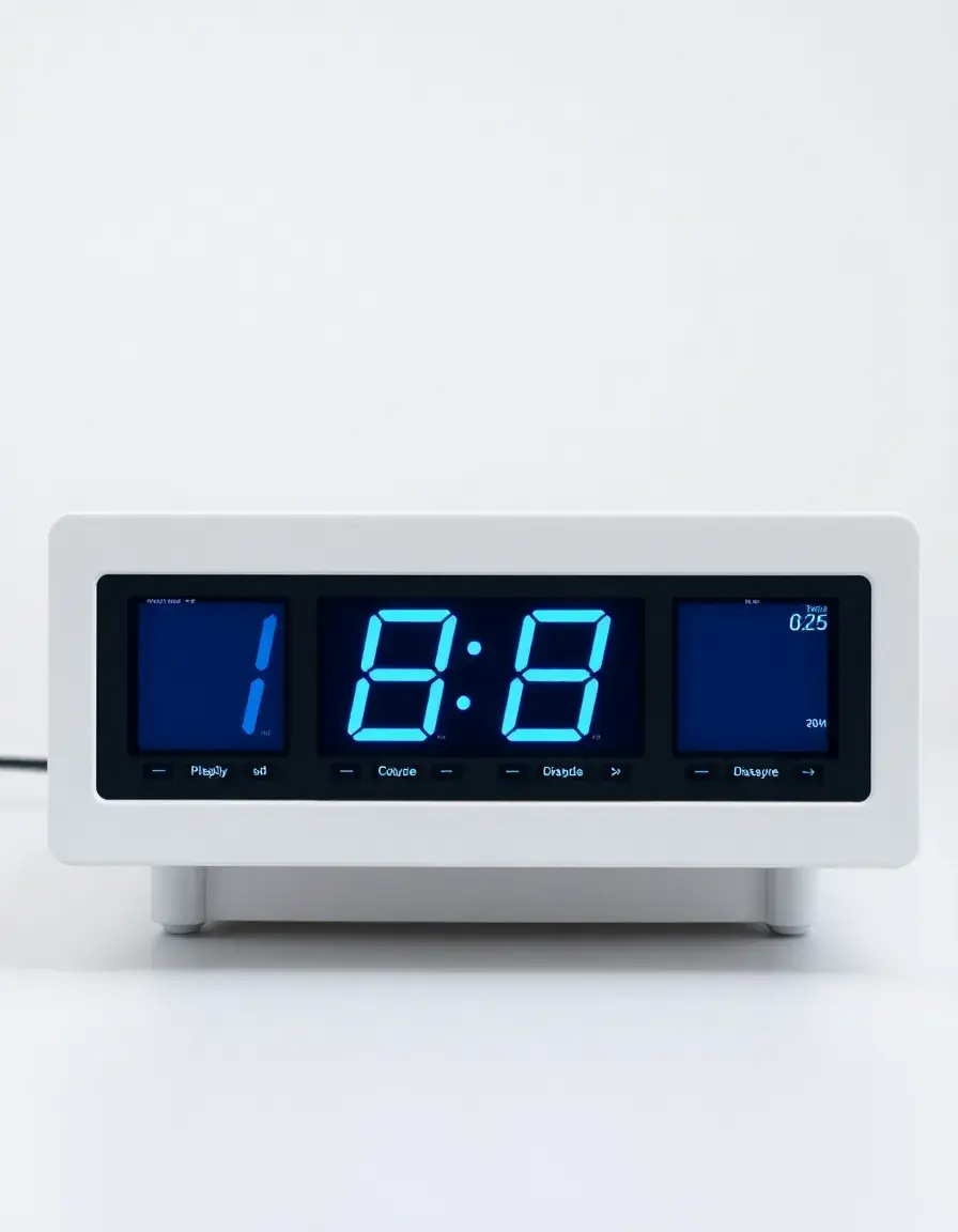 Timer digitale multicanale bianco con quattro display