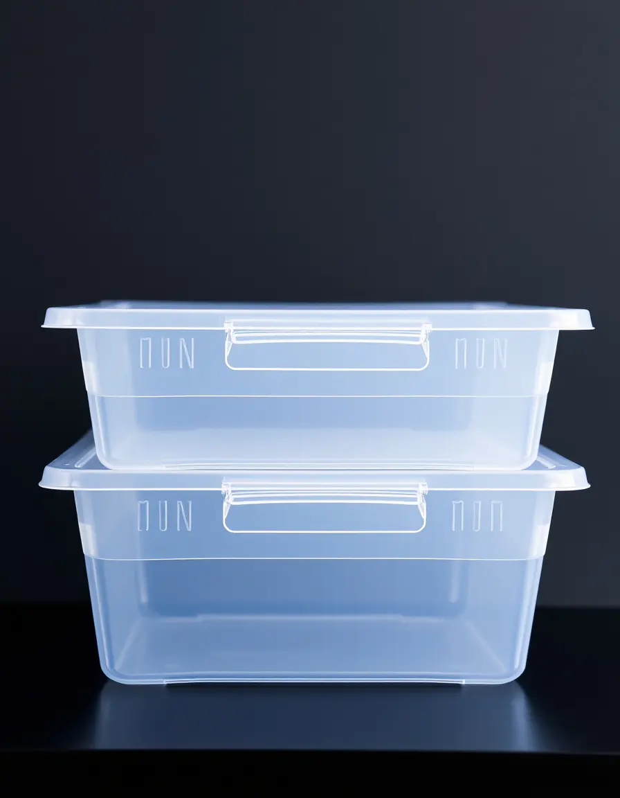 Contenitori trasparenti impilabili per organizzazione cucina