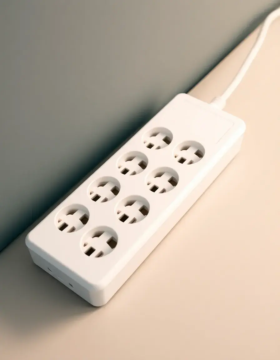Multipresa con protezione da sovratensione bianca 6 prese per cucina
