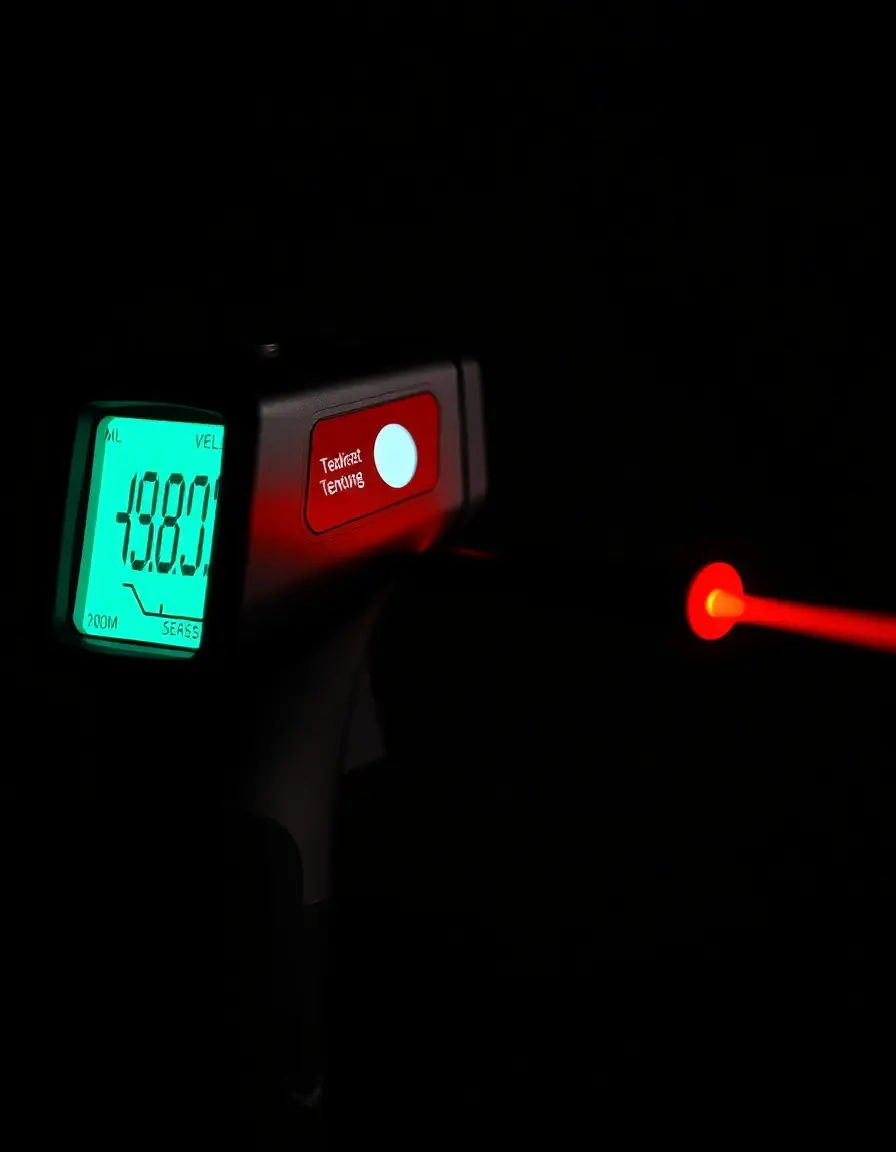 Termometro a infrarossi digitale per cucina puntatore laser nero