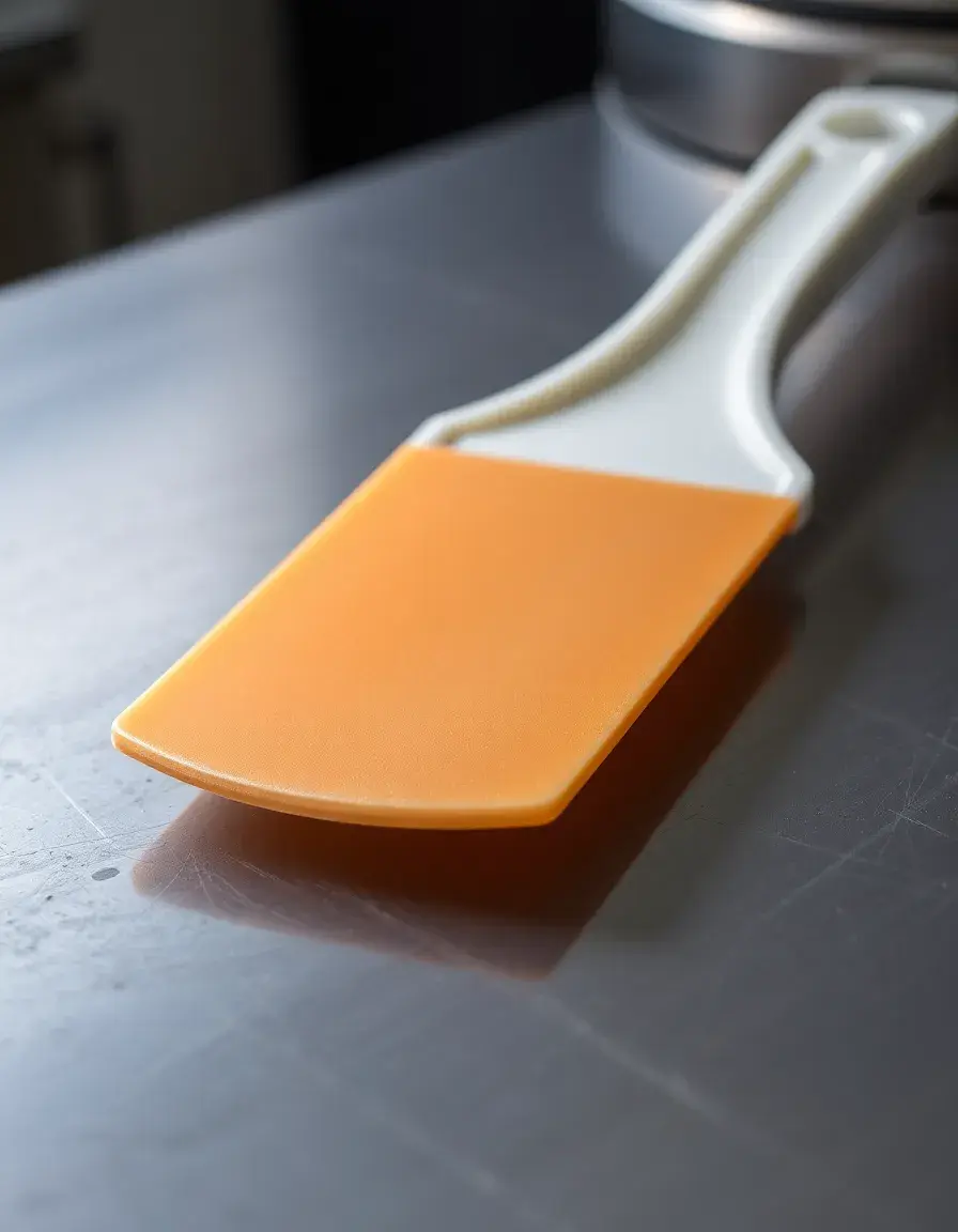 Raschietto in plastica per pulizia piano induzione bordo curvo