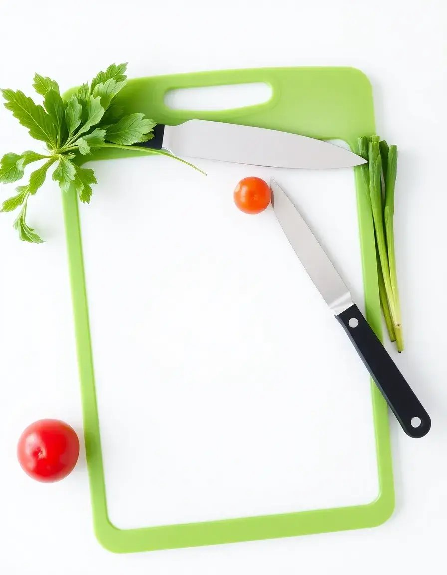 Tagliere pieghevole compatto di colore verde in plastica