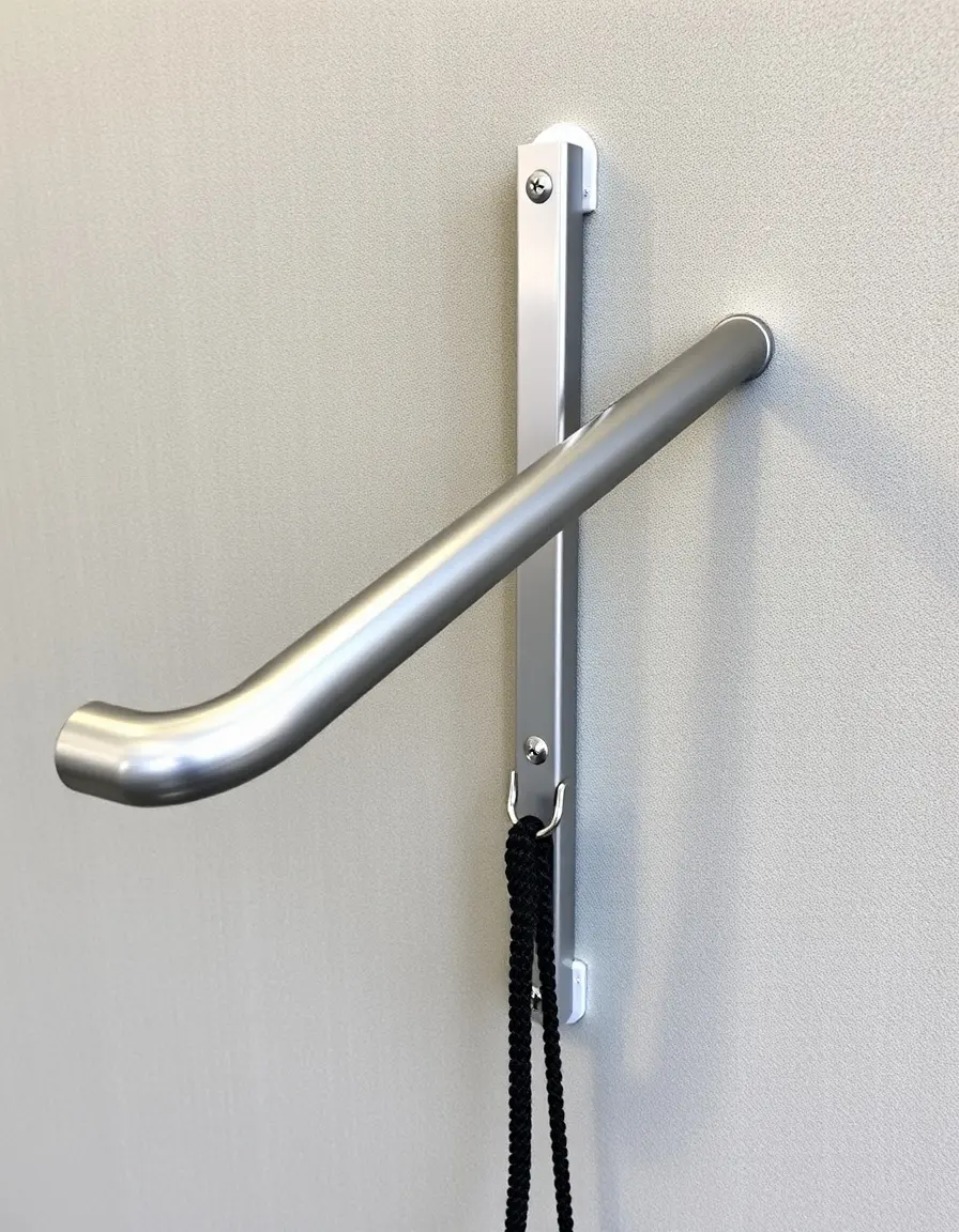 Wall Rail System in acciaio inox con ganci per utensili cucina