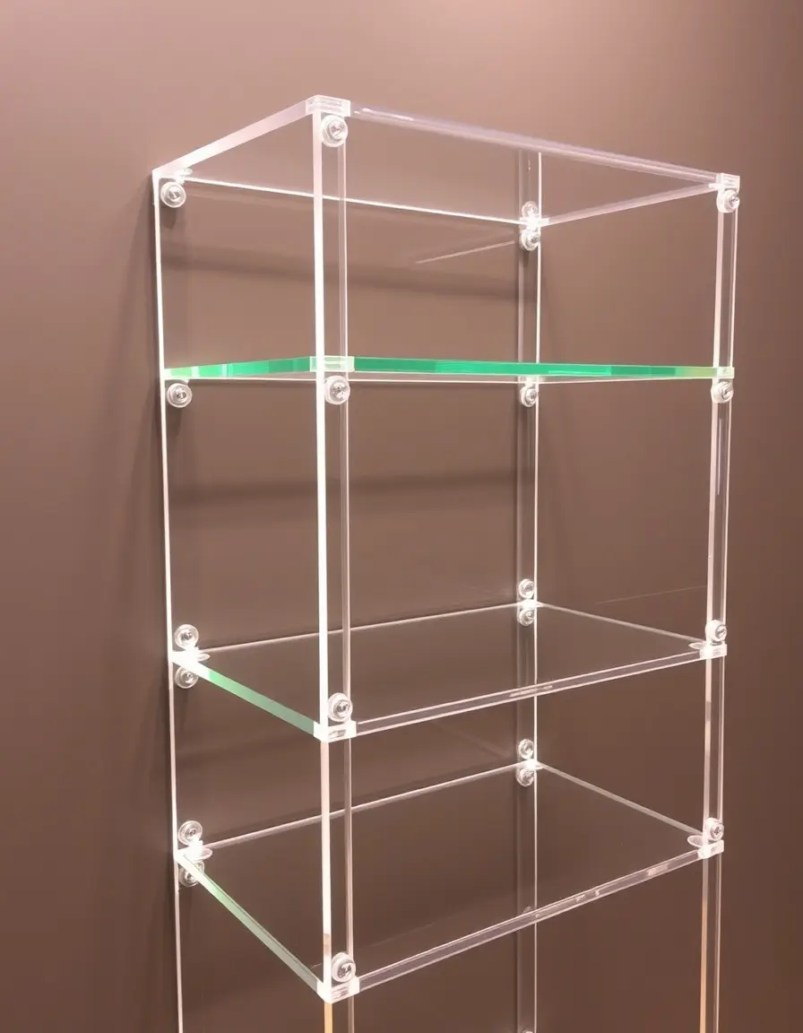 Shelf Riser Tiered in acrilico trasparente per organizzare pensili cucina