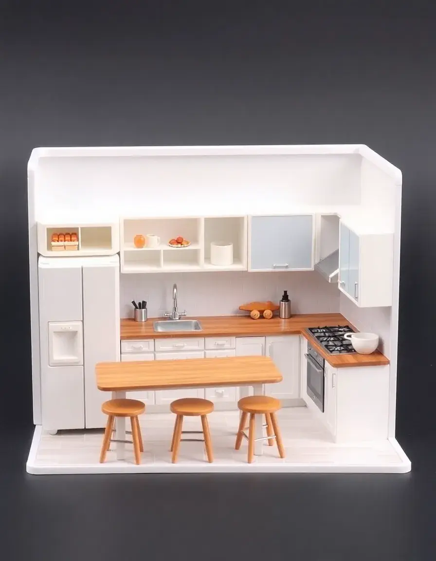 Kit di stencil per layout cucina su scala