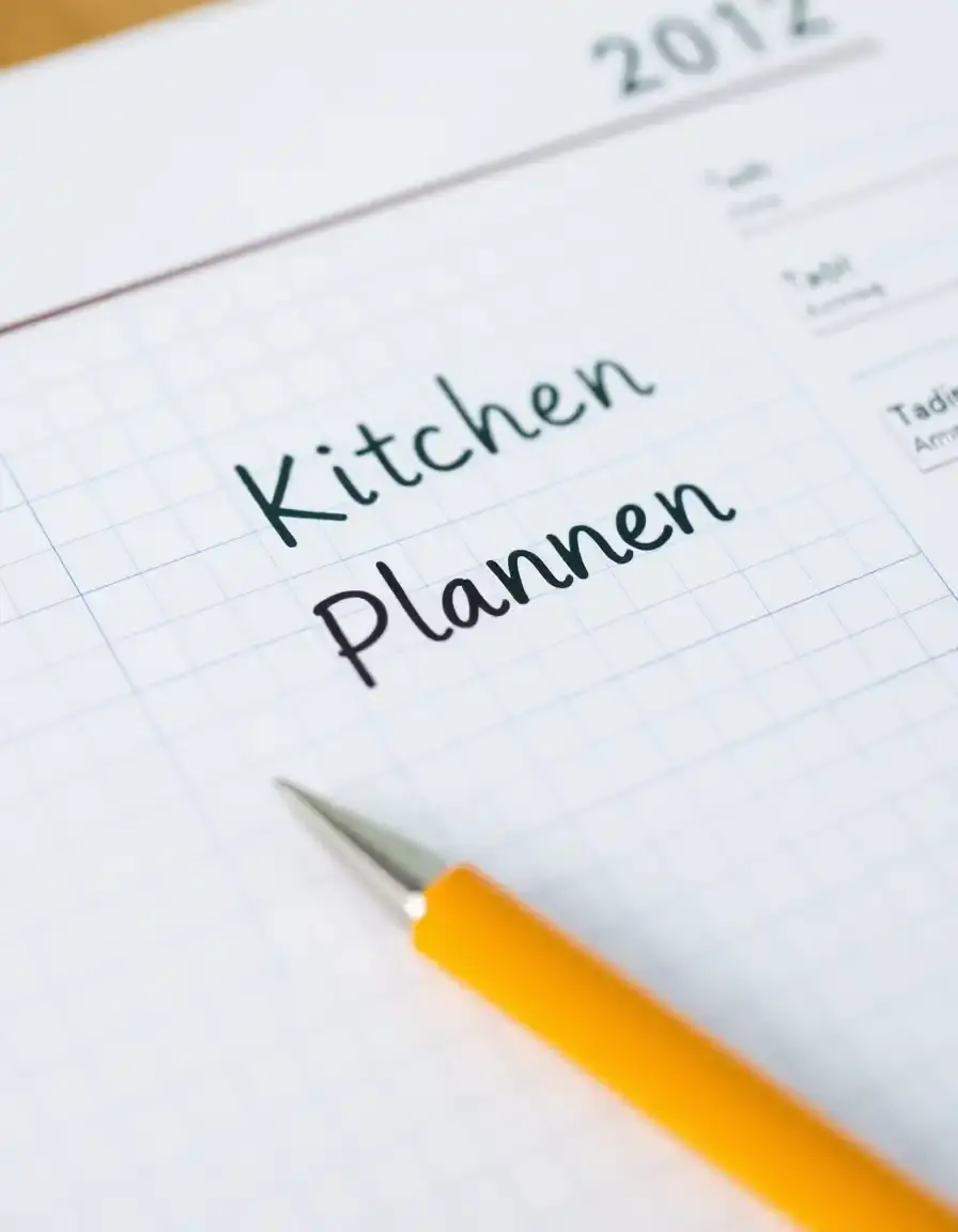 Notebook per pianificazione cucina con carta millimetrata