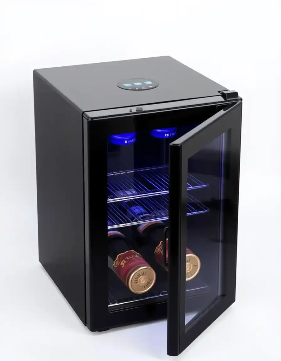Mini cantinetta vino termoelettrica nera da incasso per cucina