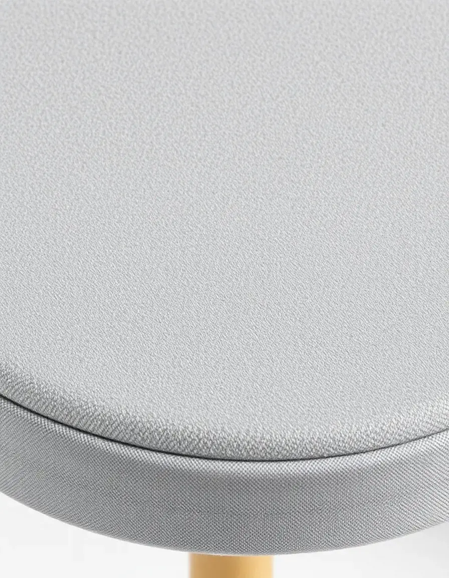 Cuscino rotondo in memory foam grigio per sgabello da cucina