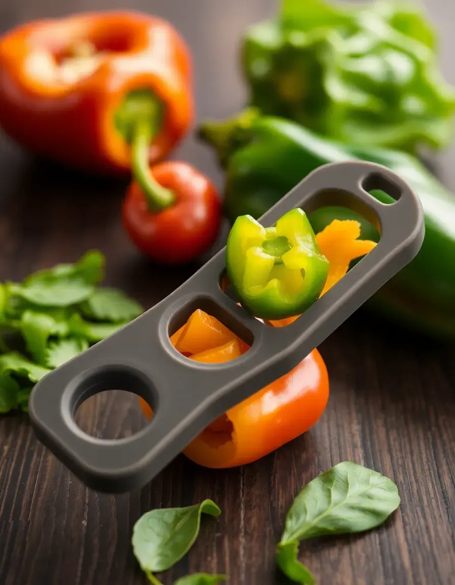 Affetta peperoncini e peperoni freschi manuale