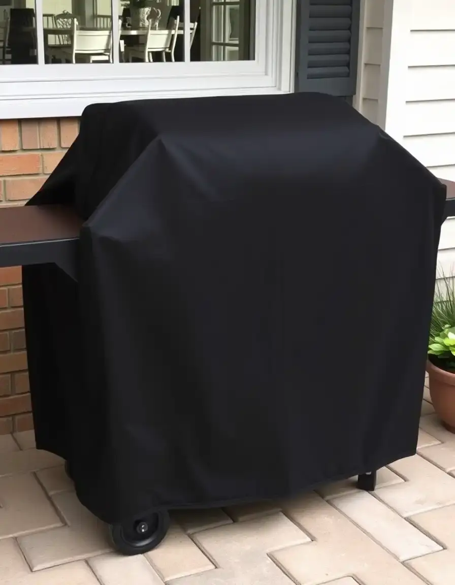 Copertura per grill nera in vinile resistente alle intemperie