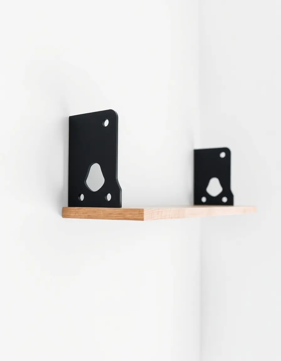 Supporto a parete Wall Bracket in metallo per mensole cucina