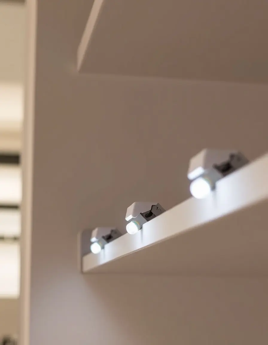 Luci LED a clip per mensole cucina a batteria