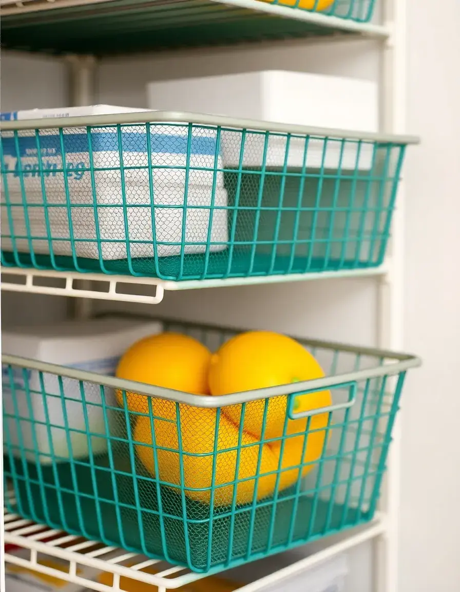 Wire Basket Storage mesh stackable