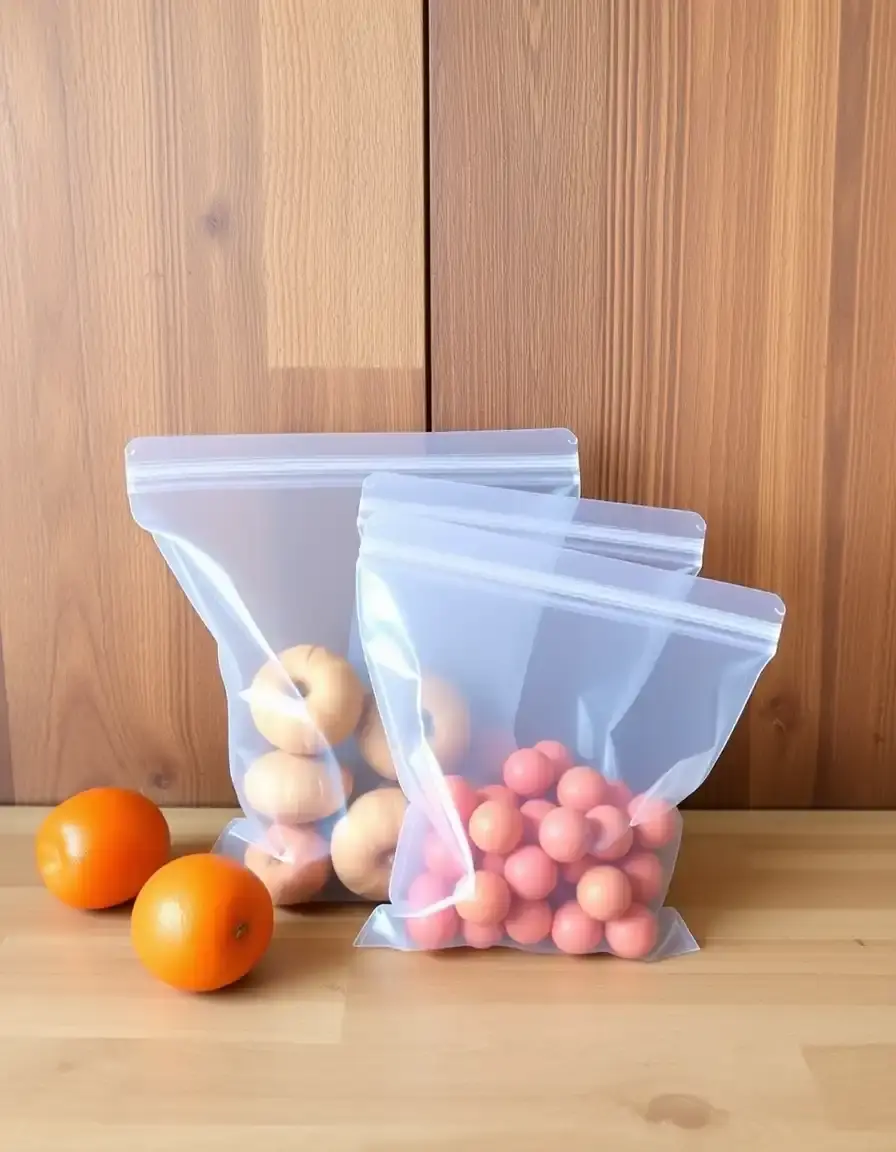 Set di buste in silicone riutilizzabili per conservazione alimenti