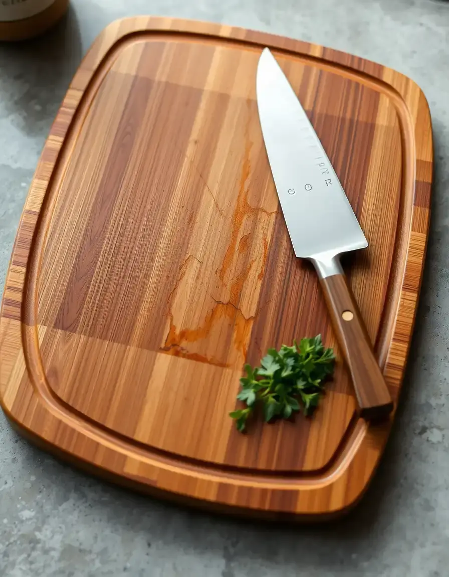 Grande tagliere in bamboo oliato e resistente
