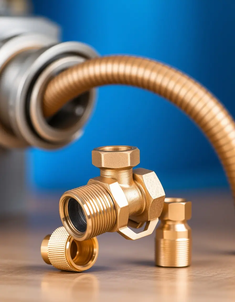 Tubo flessibile connettore gas in ottone per cucine a gas