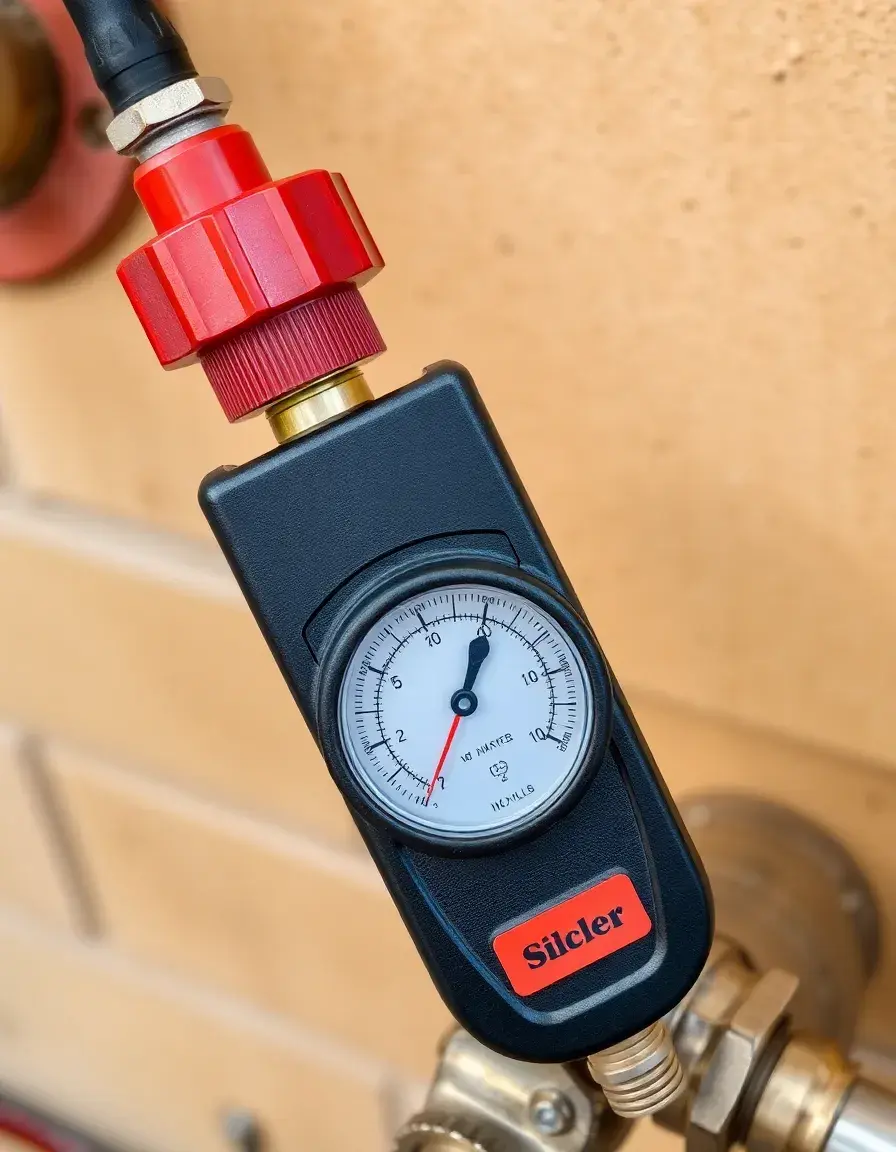 Strumento tester per valvola di sicurezza cucina a gas con manometro