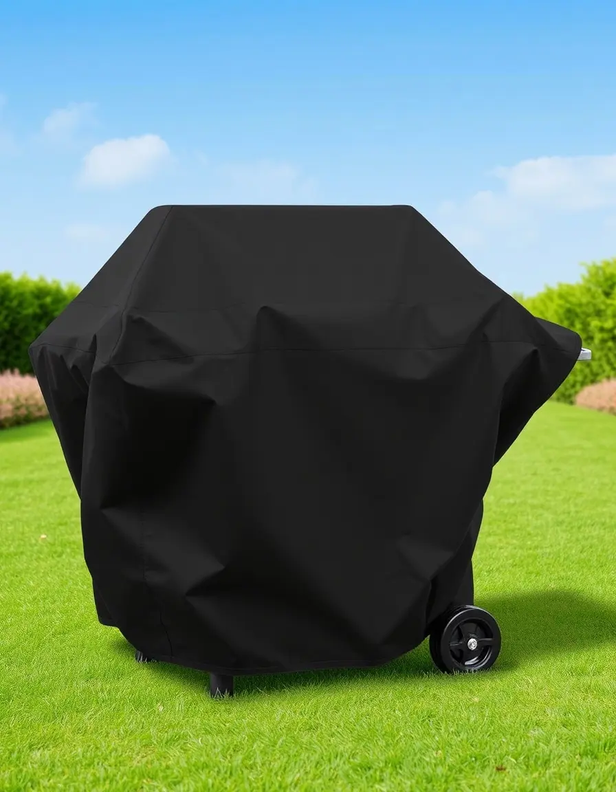 BBQ Cover Heavy Duty nera impermeabile per protezione esterna