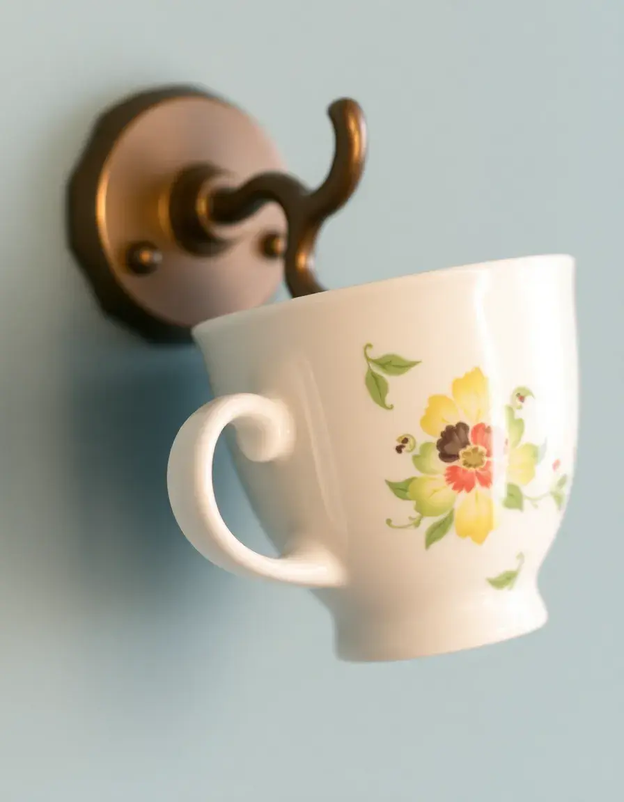 Gancio porta tazze in porcellana stile vintage
