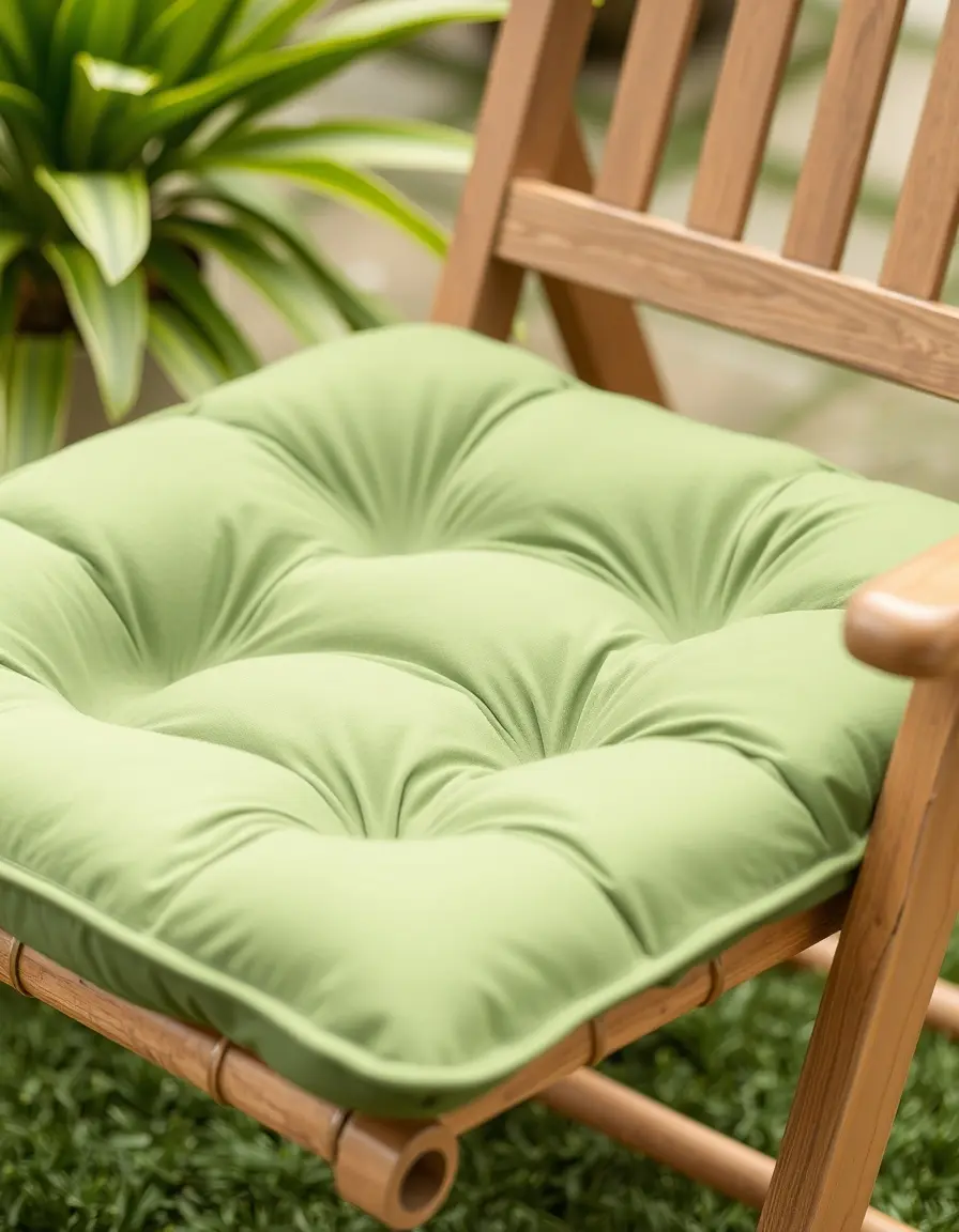 Cuscino sedia da esterno impermeabile verde