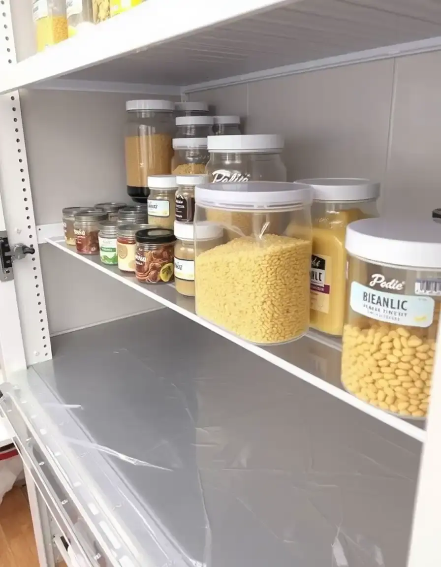 Pantry Shelf Liner rotolo in vinile trasparente per ripiani dispensa per cucina