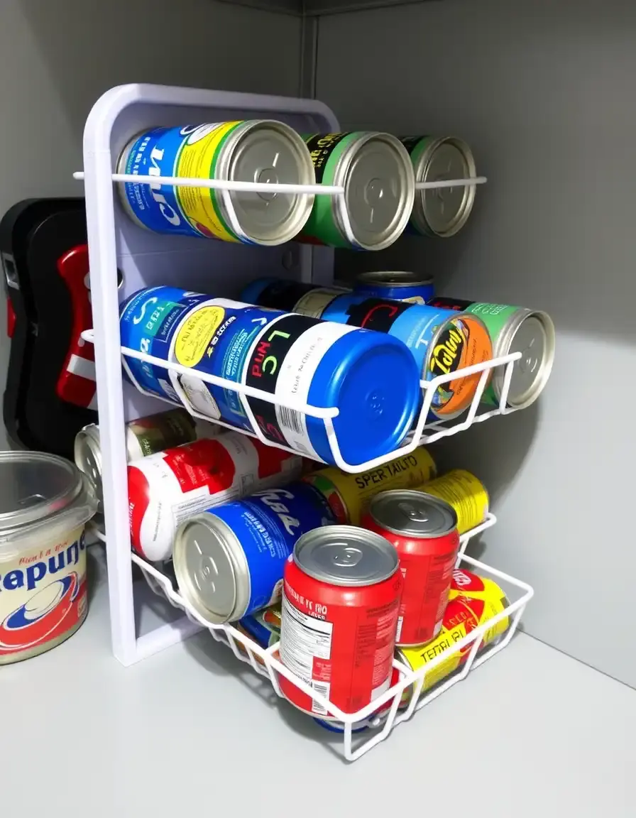 Can Organizer Rack scaffale a più livelli per lattine in dispensa per cucina