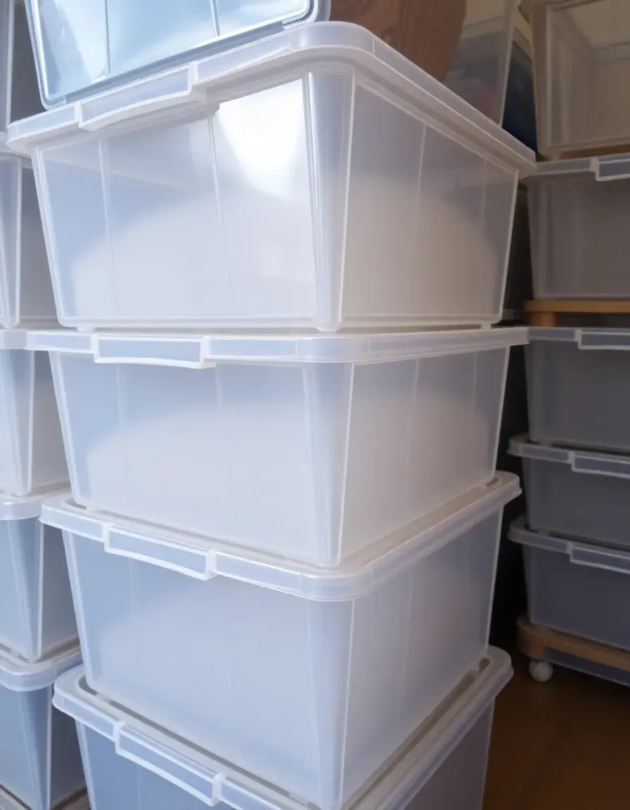 Bin Stackable Large contenitori trasparenti impilabili per dispensa per cucina
