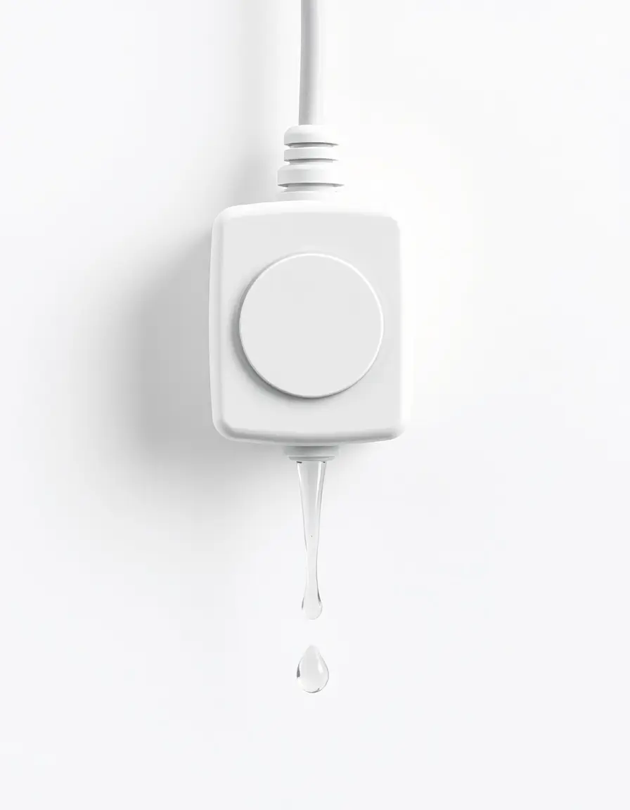 Sensore rilevatore di perdite d'acqua bianco per cucina