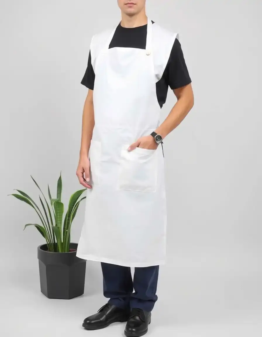 Grembiule per cucinare impermeabile bianco in PVC