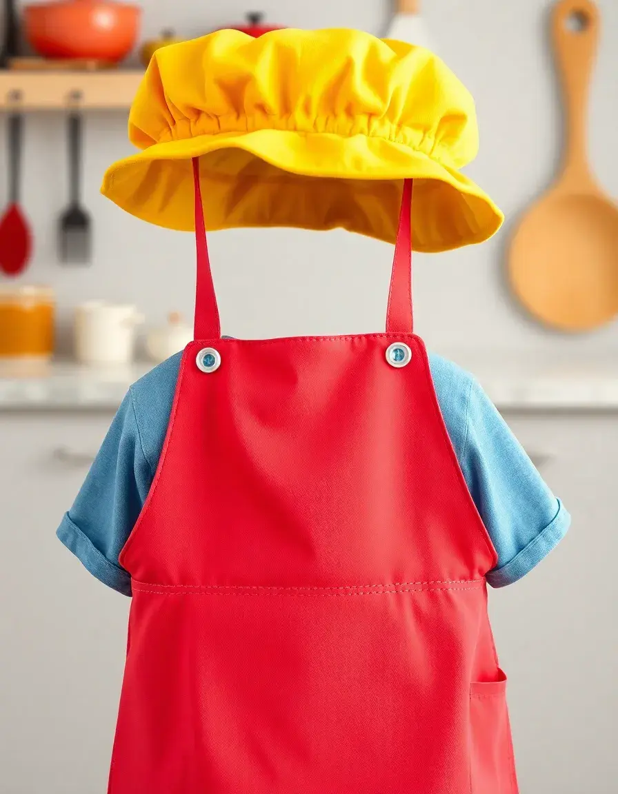Set grembiule per cucinare per bambini con cappello da chef