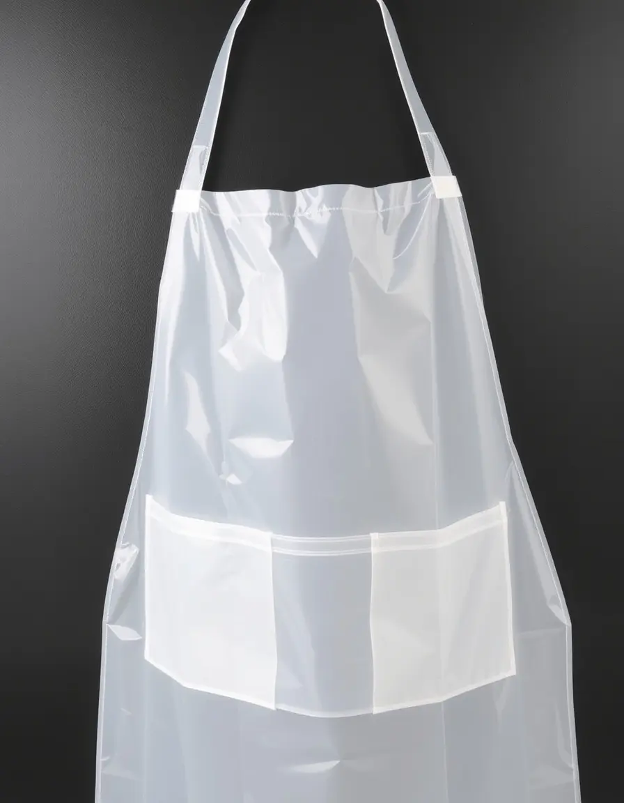 Confezione di grembiuli monouso in plastica trasparente