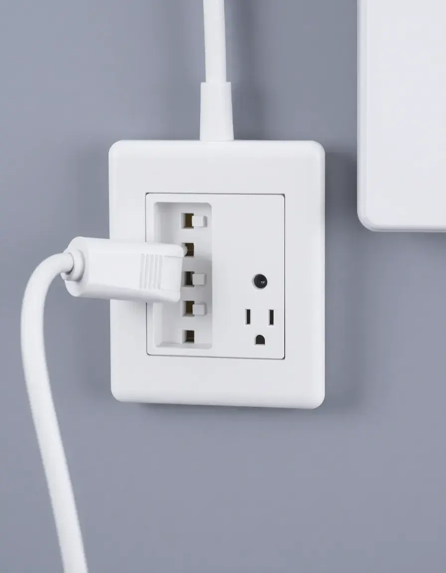 Prolunga piatta bianca per prese elettriche cucina