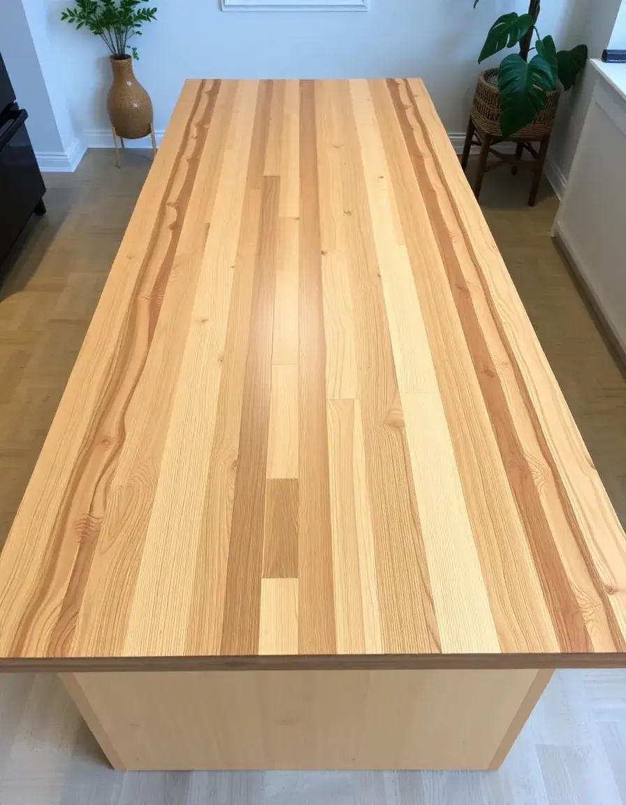 Grande tagliere in bamboo per preparazione alimenti su isola