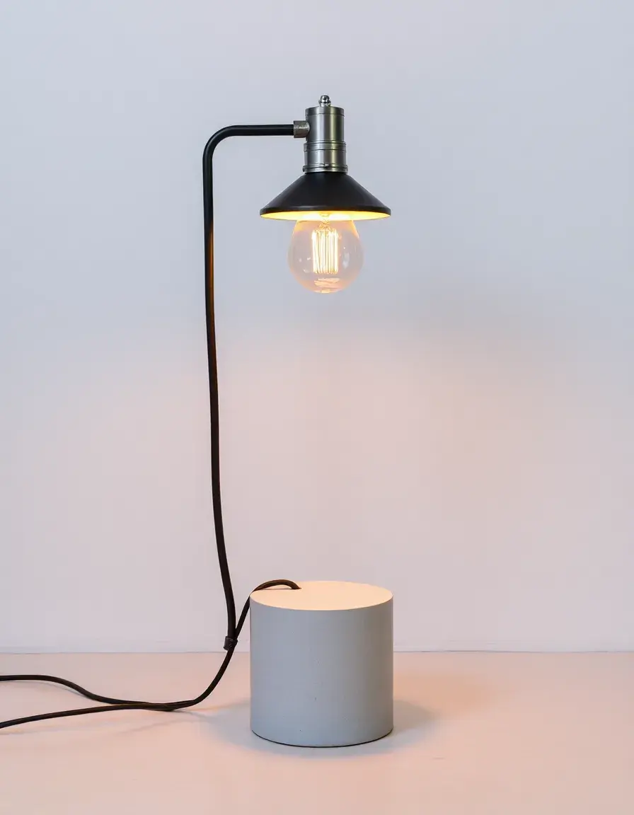 Base Lamp Concrete base lampada in cemento stile industriale
