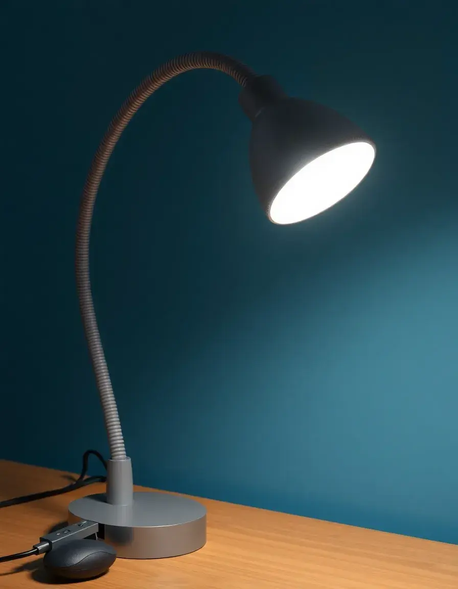 Lampada a collo di cigno flessibile con clip per cucina