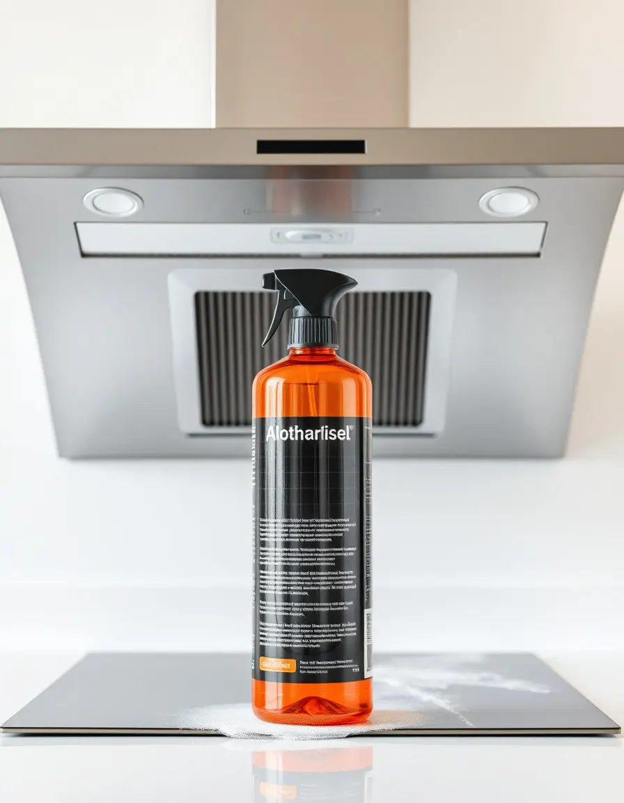 Spray lucidante per superfici in acciaio inox della cappa cucina