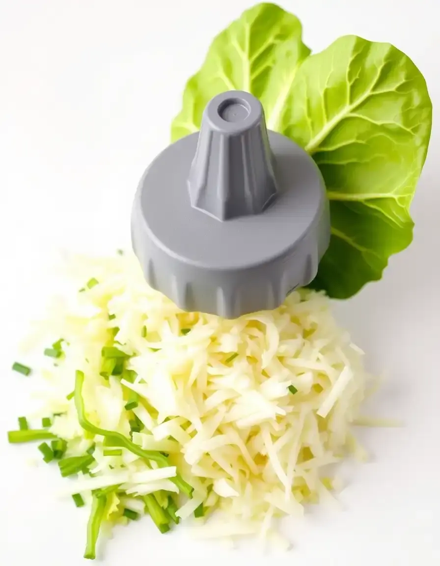 Affetta verza manuale in plastica bianca