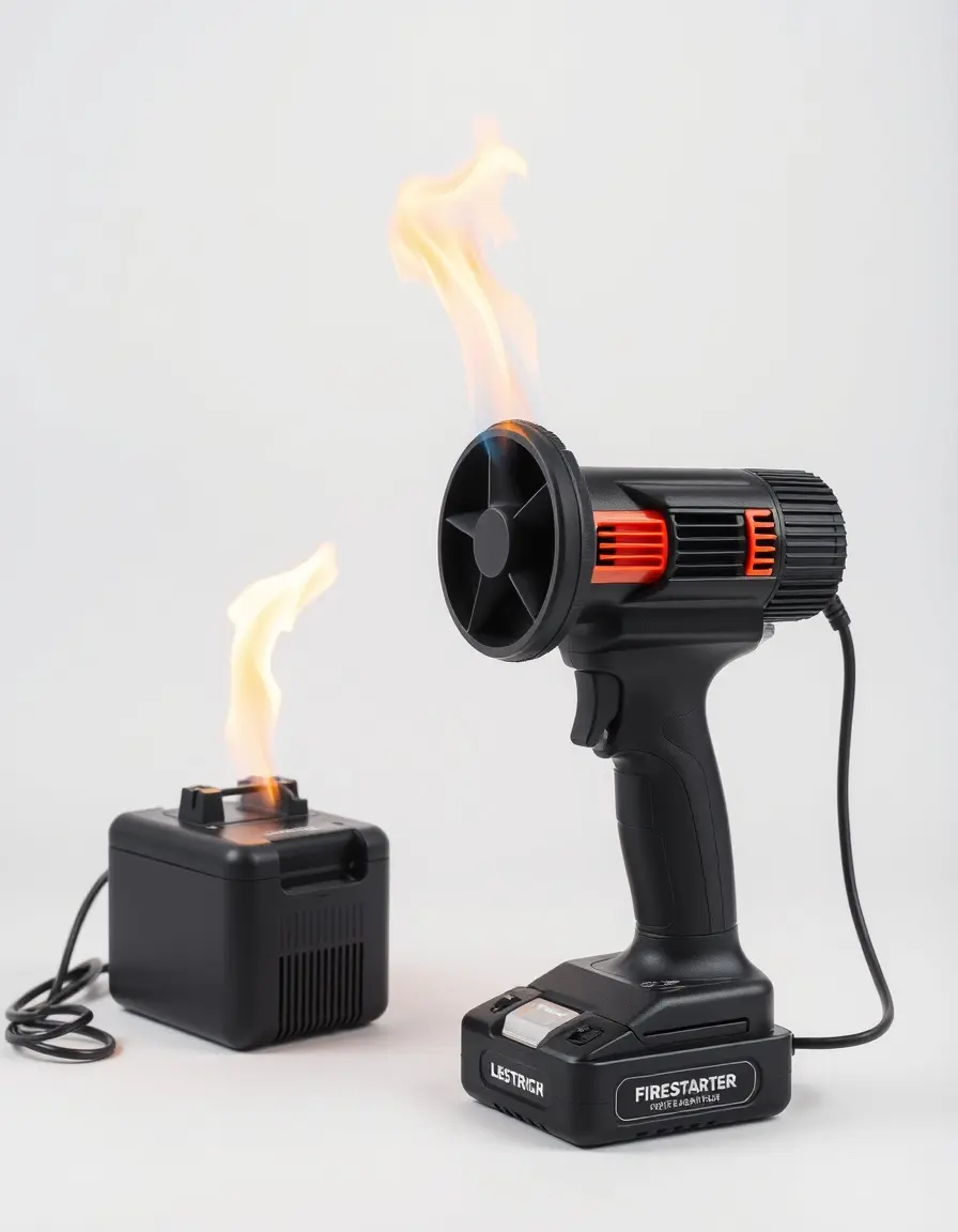 Soffiatore elettrico a batteria per accendere il fuoco