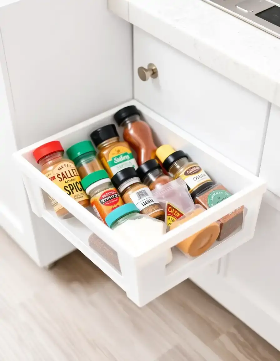 Organizzatore estraibile per armadietti cucina moderno