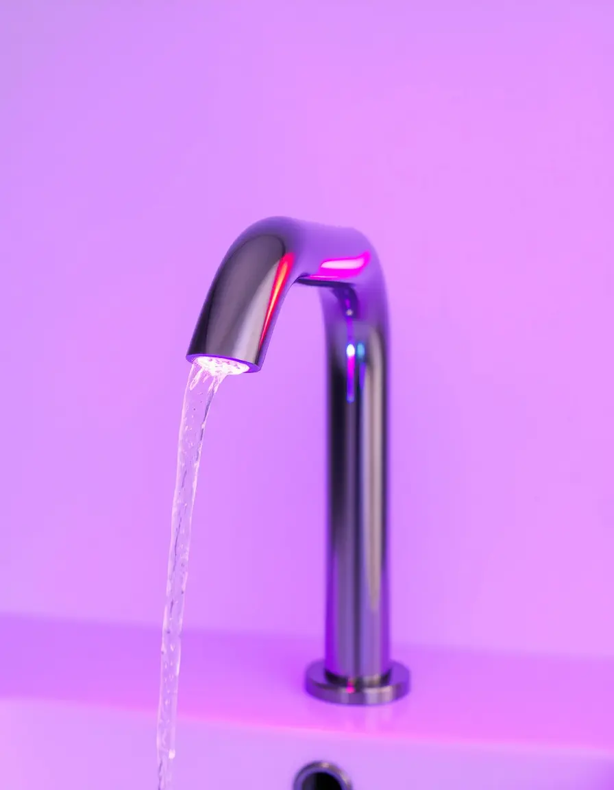 Luce LED per rubinetto che cambia colore in base alla temperatura dell'acqua