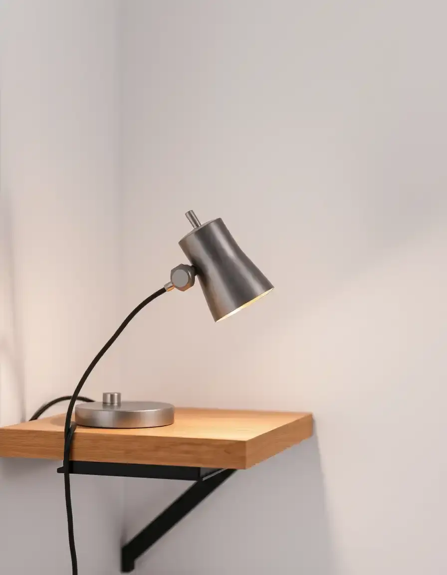 Lampada a morsetto regolabile in metallo per mensole cucina