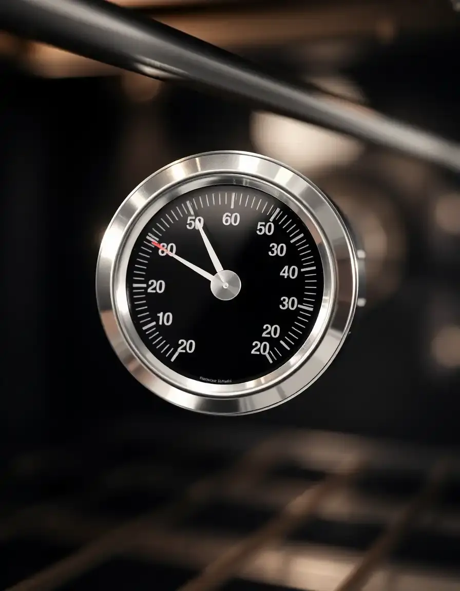 Termometro da forno analogico in acciaio inox