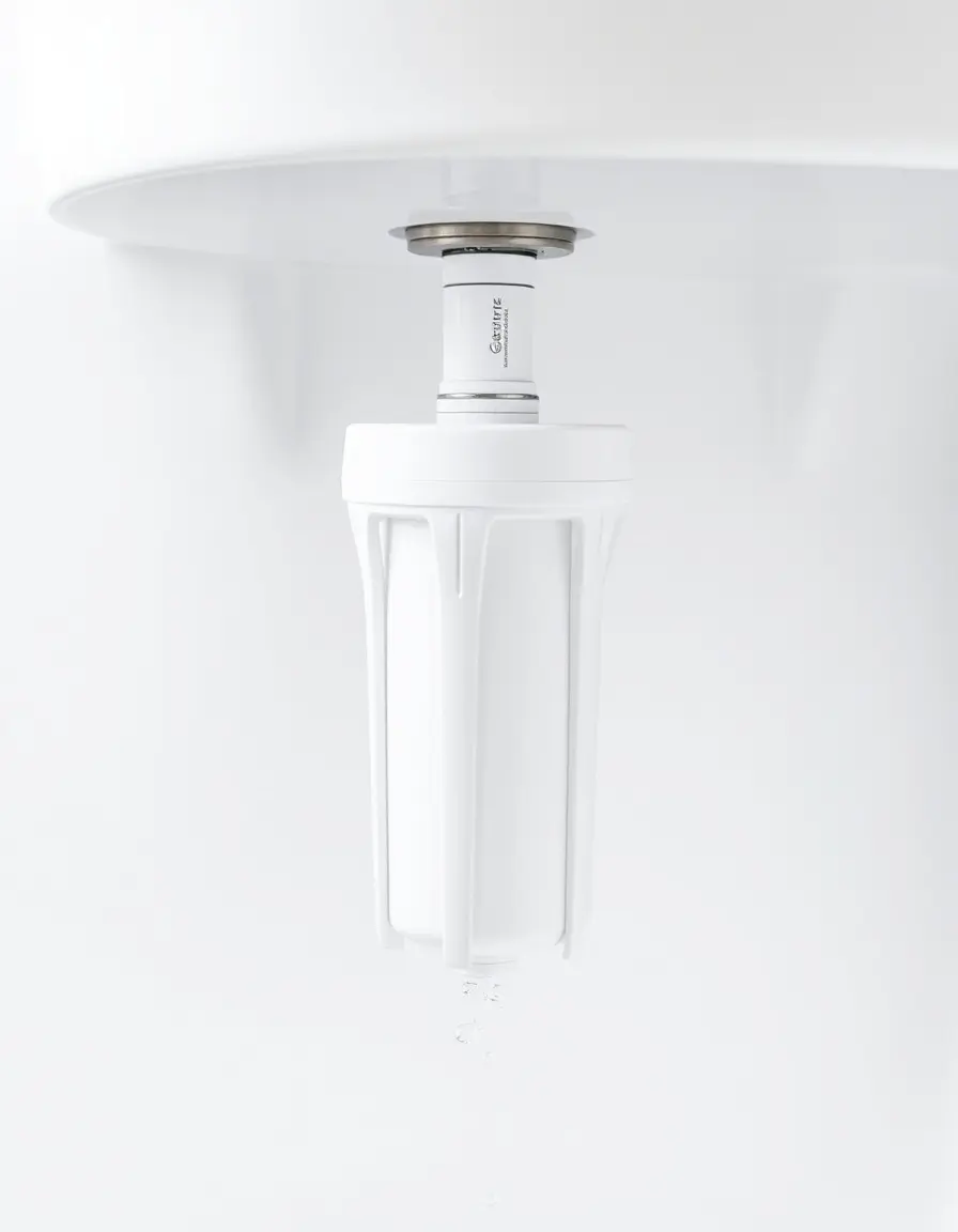 Cartuccia filtro acqua sottolavello bianca
