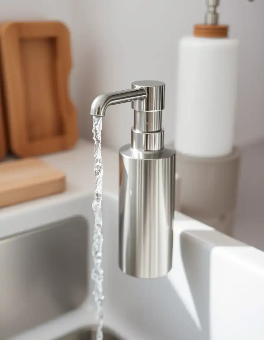 Dispenser sapone da incasso in acciaio inox