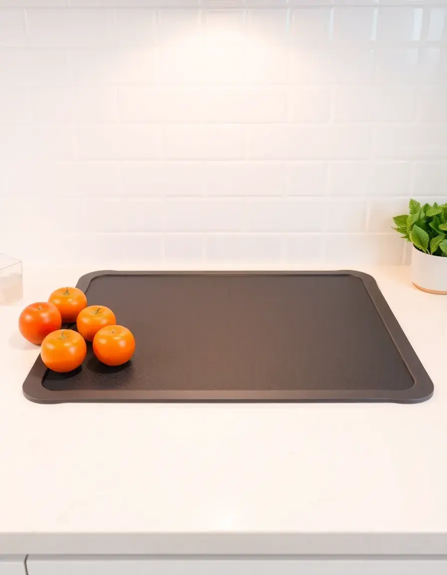 Silicone counter top mat black heat proof on kitchen top