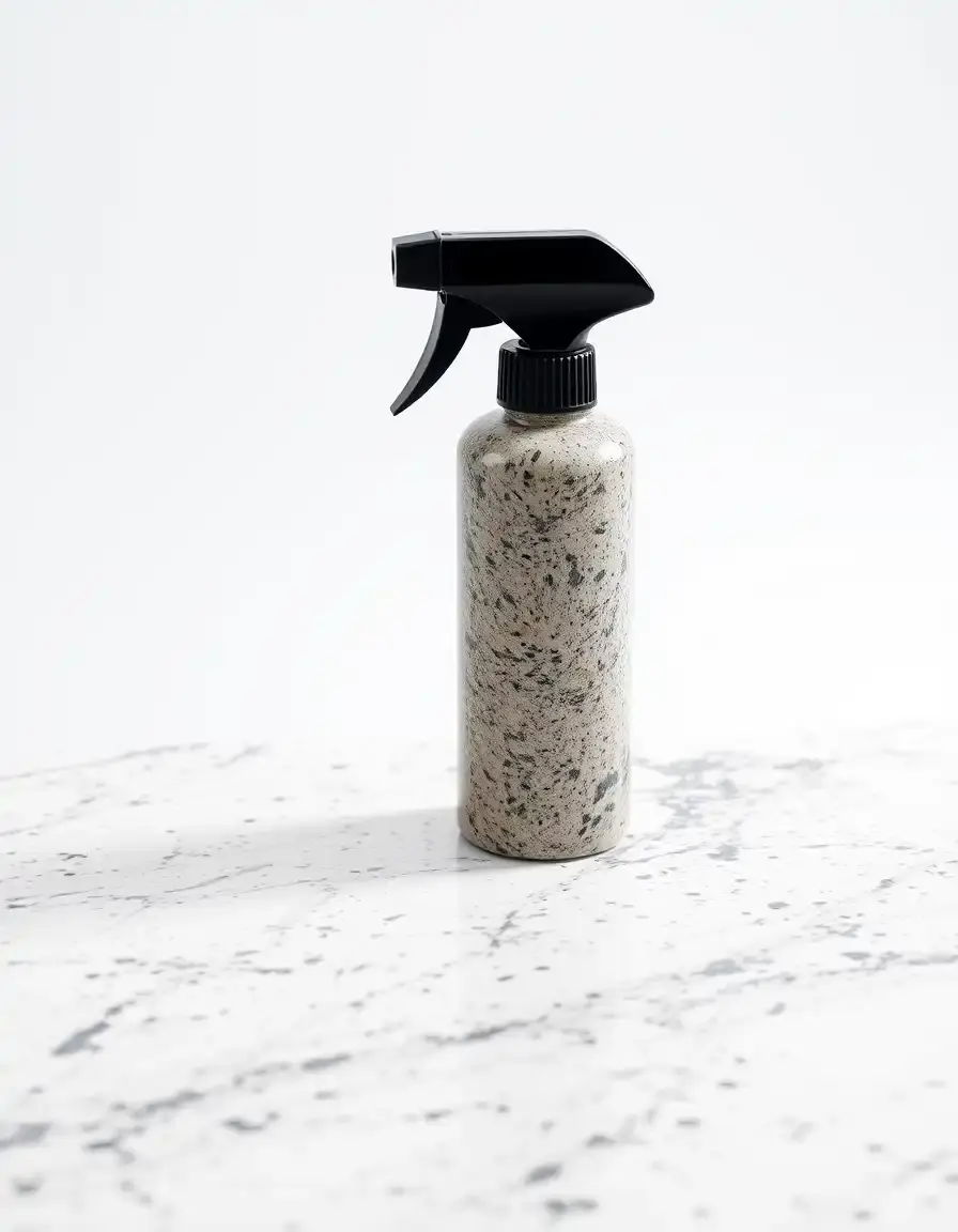 Granite top polish spray bottle shining surface