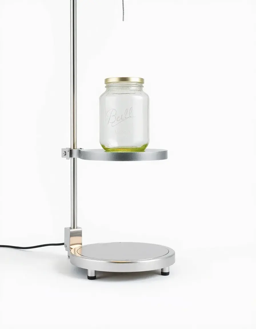Piattaforma regolabile in metallo per barattoli jar elevator
