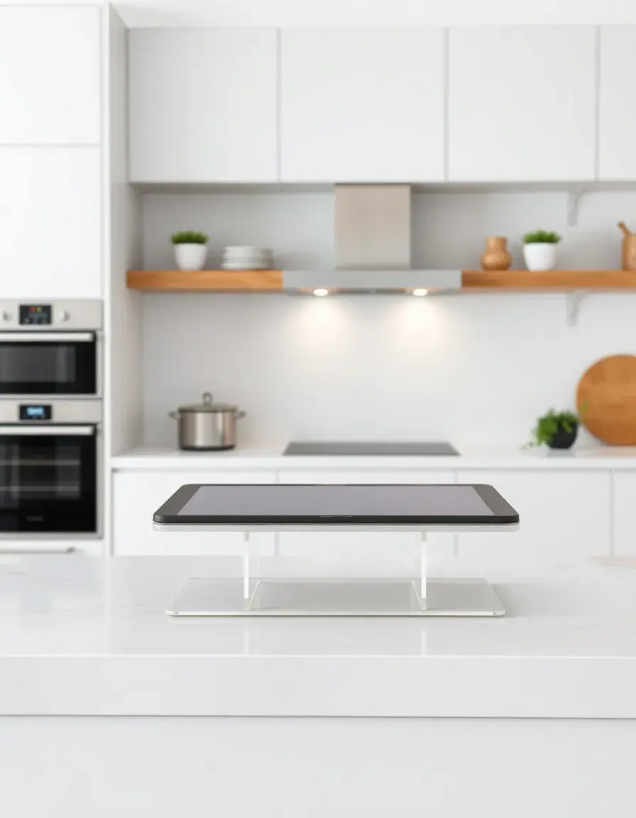 Riser in acrilico per tablet o monitor in cucina