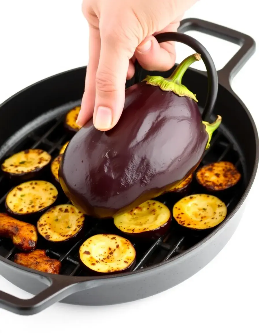 Pressa in ghisa per grigliare melanzane perfettamente