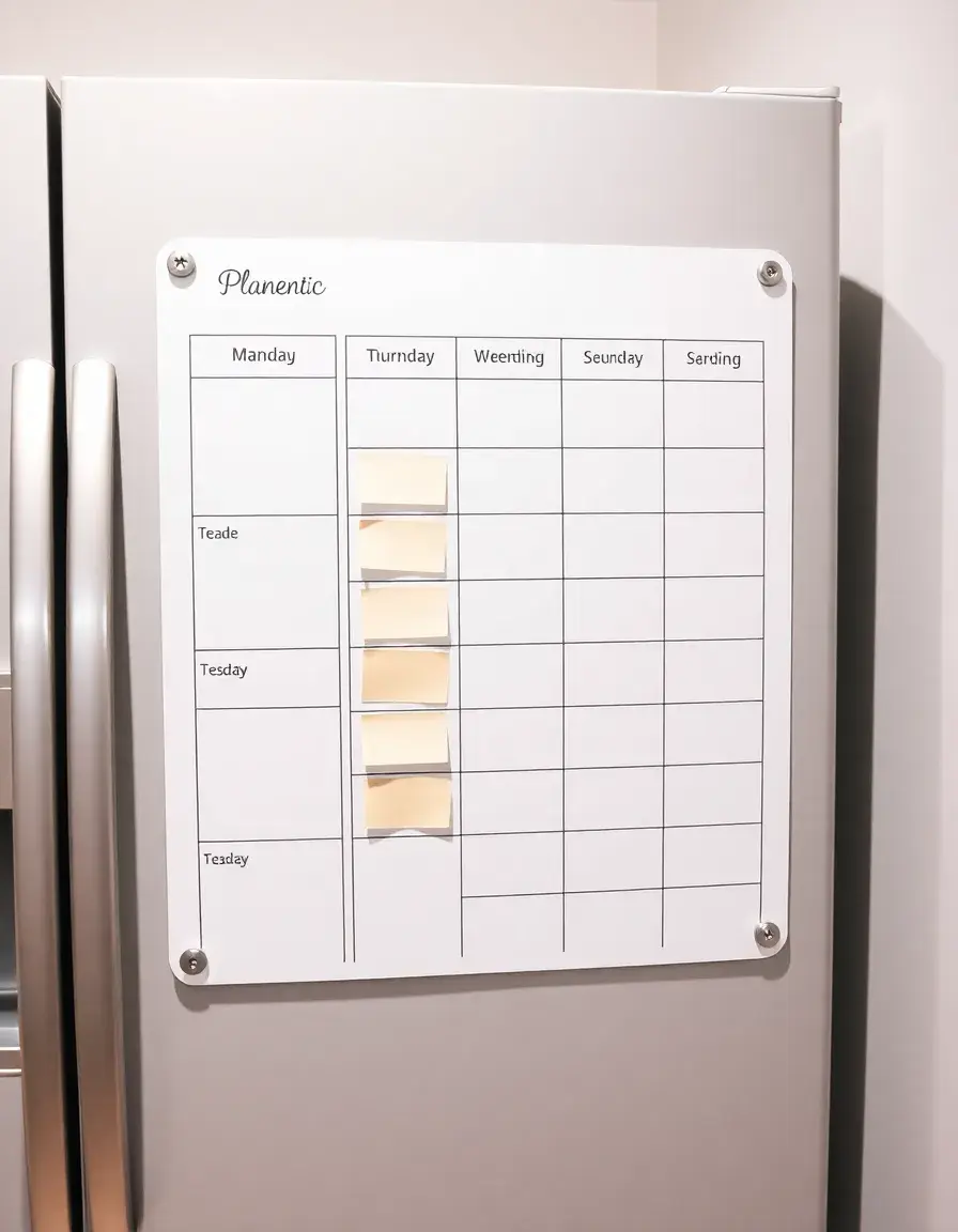 Meal planner magnetico per frigorifero